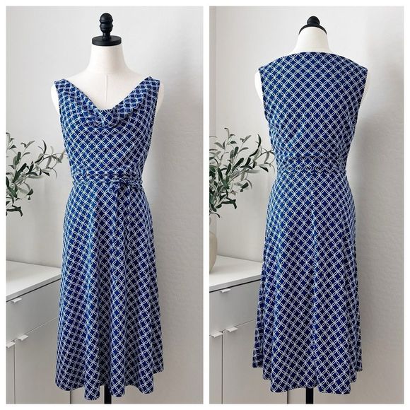 Express Dresses & Skirts - Express size 10 Diamond Star Jersey Dress with Draped Neckline & Tie Waist